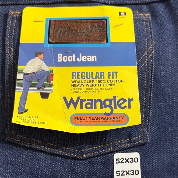 Vintage Wrangler USA Boot Jeans 52X30 Deadstock NWT Cowboy Western Denim 80s